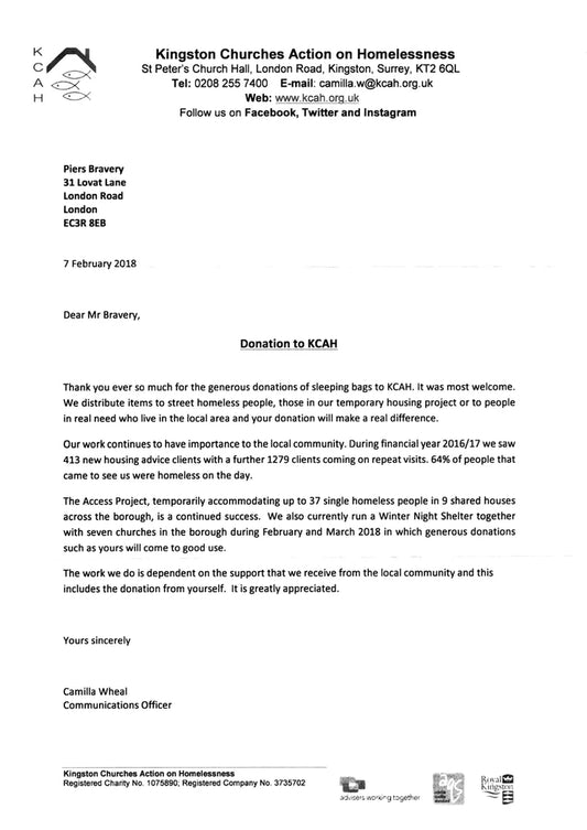 Homeless Receive InventSports Sleeping Bags Blog Post