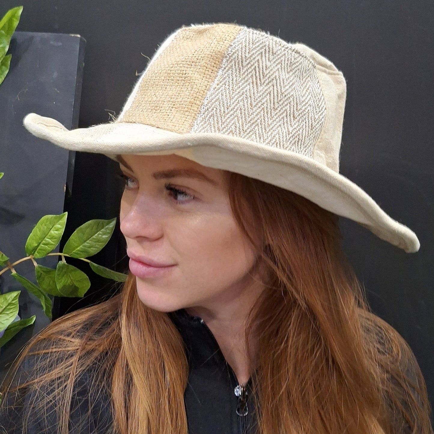 Beautiful Cream coloured Hemp & Cotton Unisex OUTBACK hat with a flexible, finished brim (Copy)
