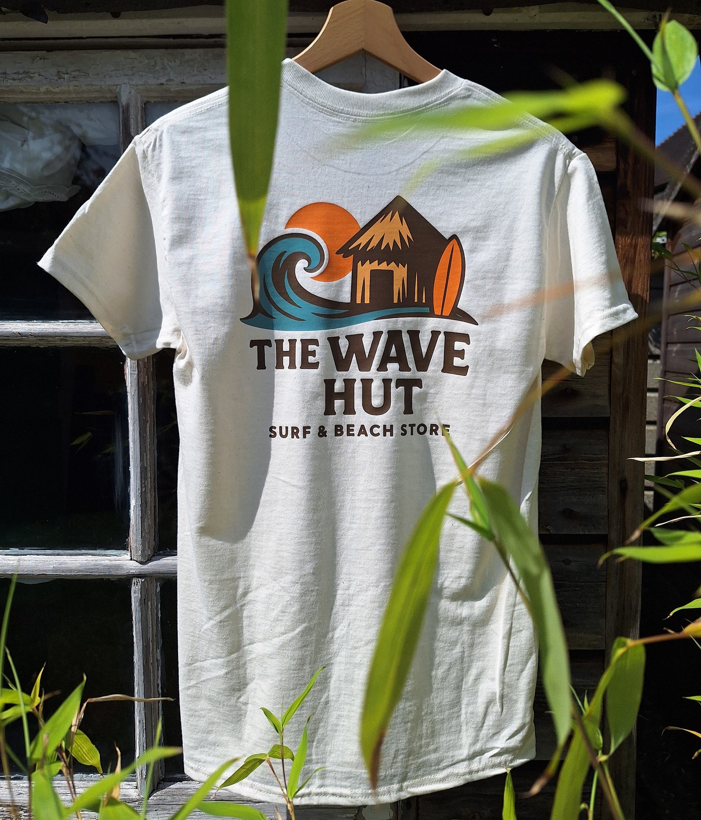 THE WAVE HUT unisex T-Shirt in natural cream - pure cotton and 100% beautiful ! (Copy)