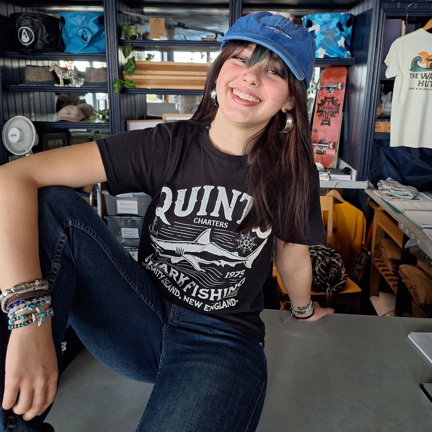 Pure Cotton QUINT'S T-Shirt in Black
