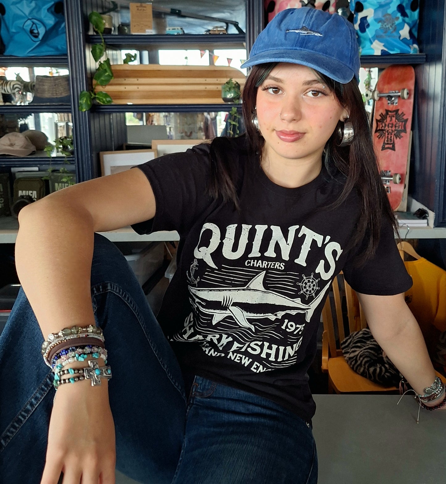 Pure Cotton QUINT'S T-Shirt in Black