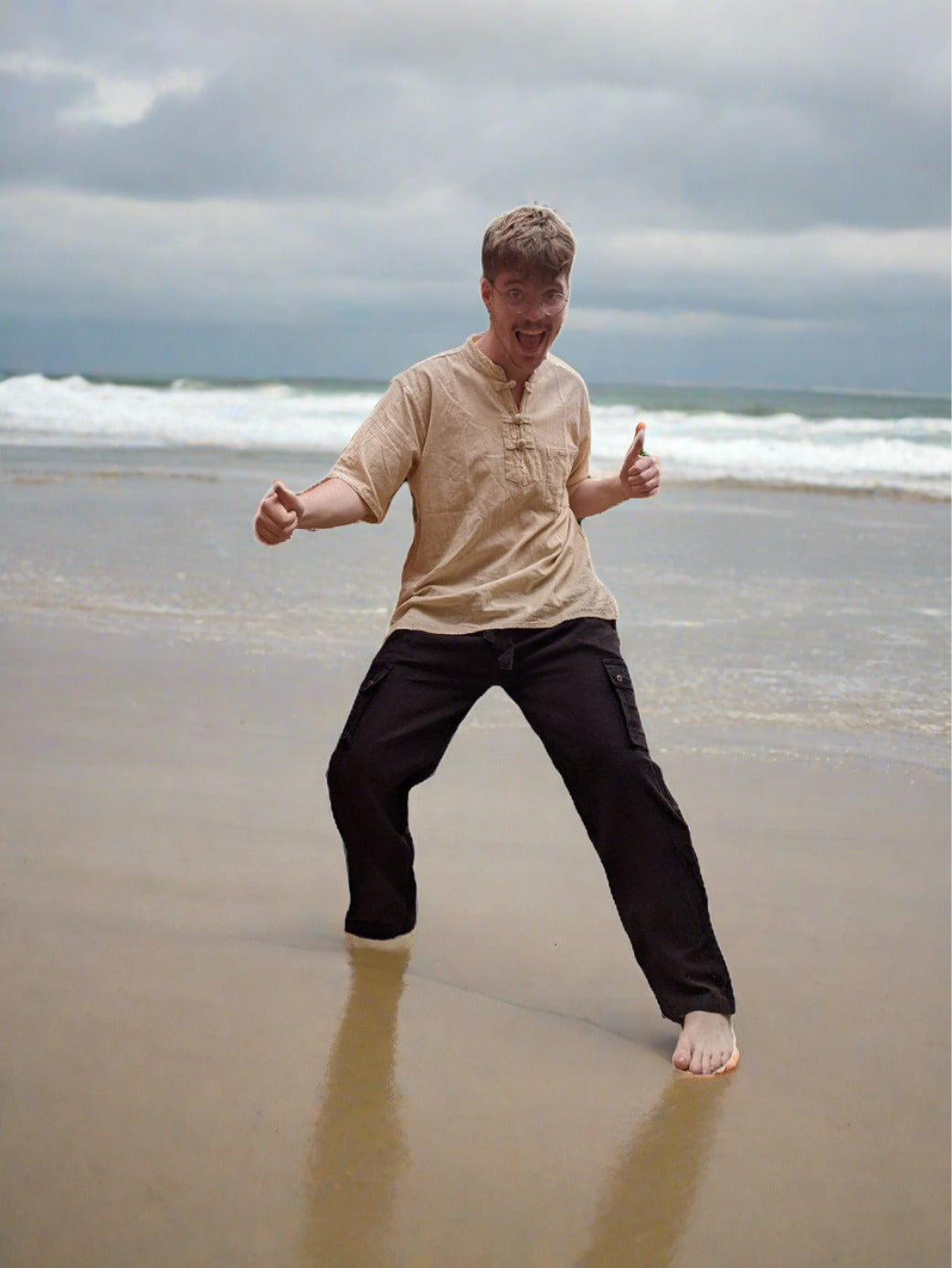 Unisex Fairtrade CHOCO CARGO PANTS / TROUSERS