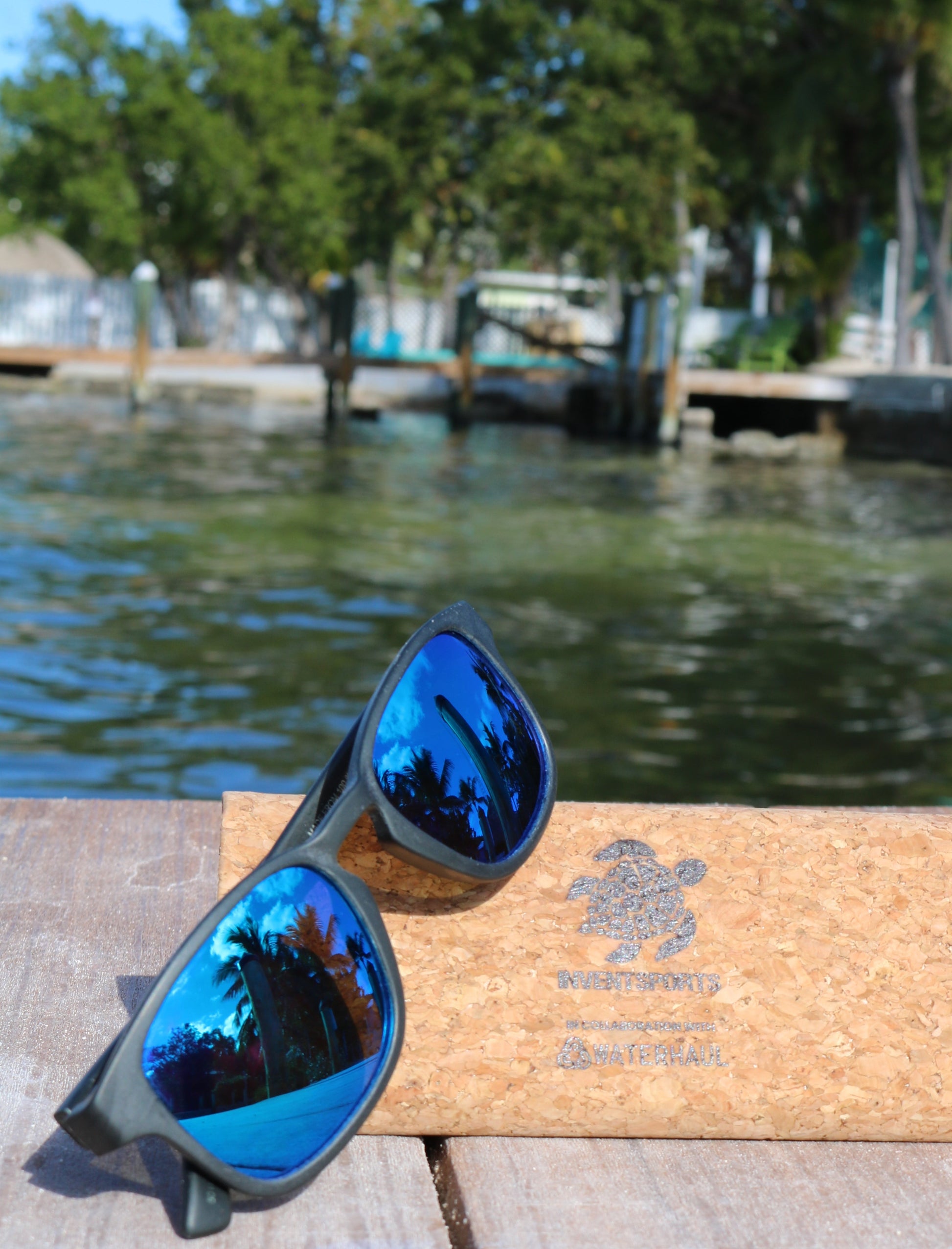 CRANTOCK SLATE Sunglasses by Waterhaul - Blue Mirror Lenses