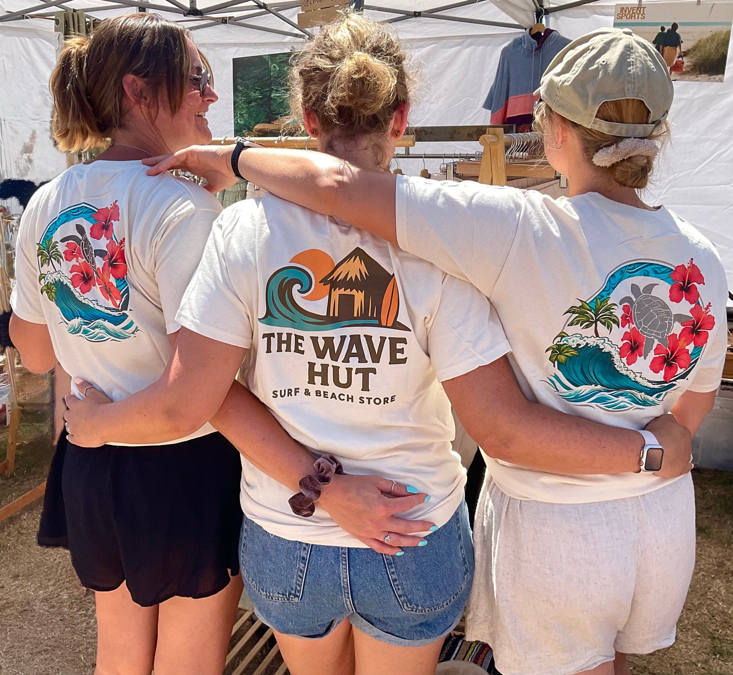 THE WAVE HUT unisex T-Shirt in natural cream - pure cotton and 100% beautiful ! (Copy)