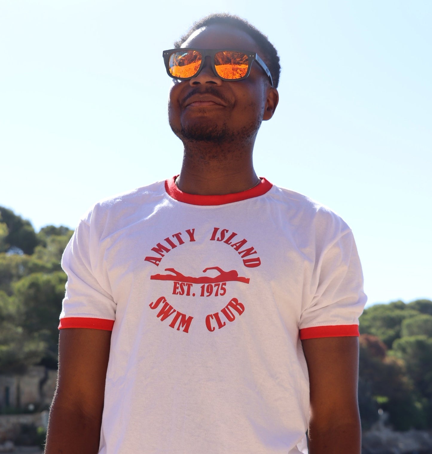 AMITY SWIM T-Shirt Red - the perfect gift for Jaws fans !