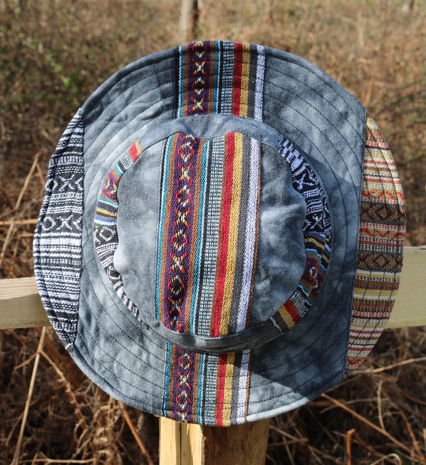 Beautiful pure Cotton and Gheri trim Unisex OUTBACK NEPALA COLOUR hat with a flexible, finished and lined brim