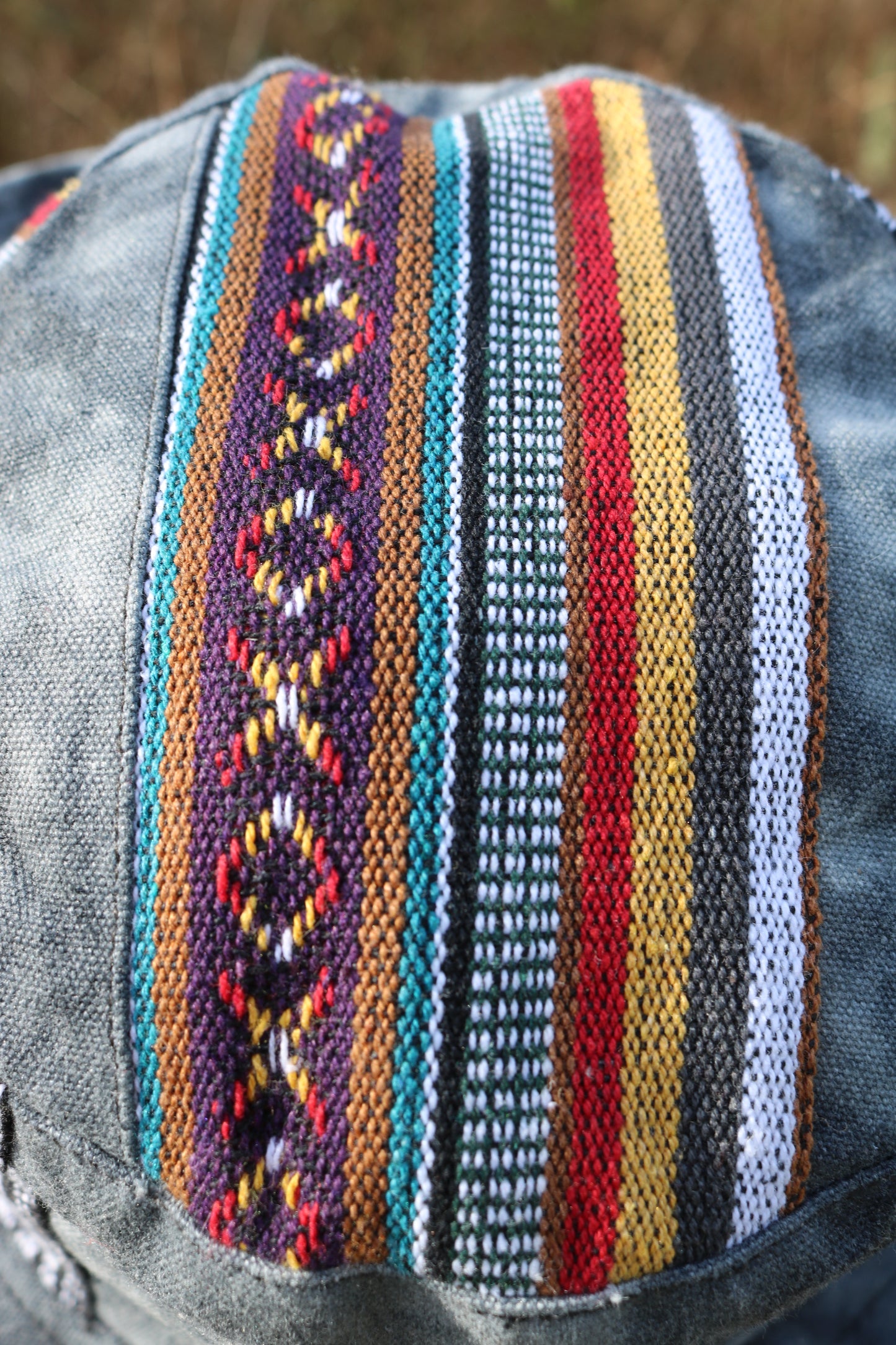 Beautiful pure Cotton and Gheri trim Unisex OUTBACK NEPALA COLOUR hat with a flexible, finished and lined brim