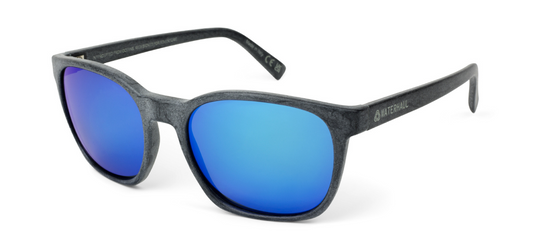 FITZROY SLATE Sunglasses by Waterhaul - Blue Mirror Lenses