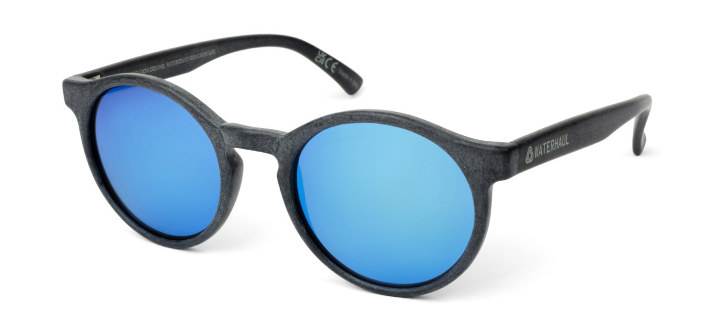 HARLYN SLATE Sunglasses by Waterhaul - Blue mirror lenses