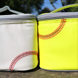 Baseball Insulated Lunch Box Side By Side With Softball