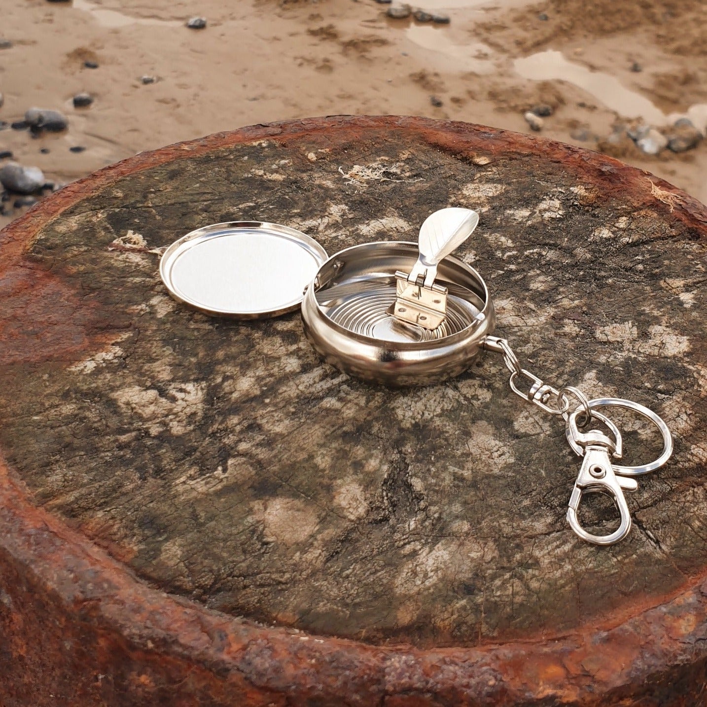 Portable Ashtray On A Stool
