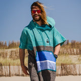 Wave Style Poncho TRES Warm Pockets Front View Beach Poncho