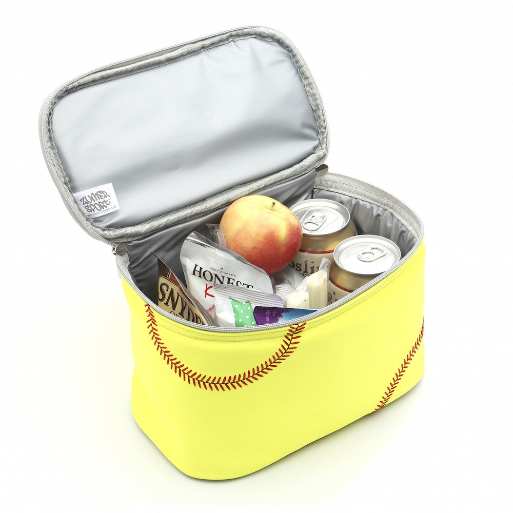 Softball Insulated Lunch Box Inside Full