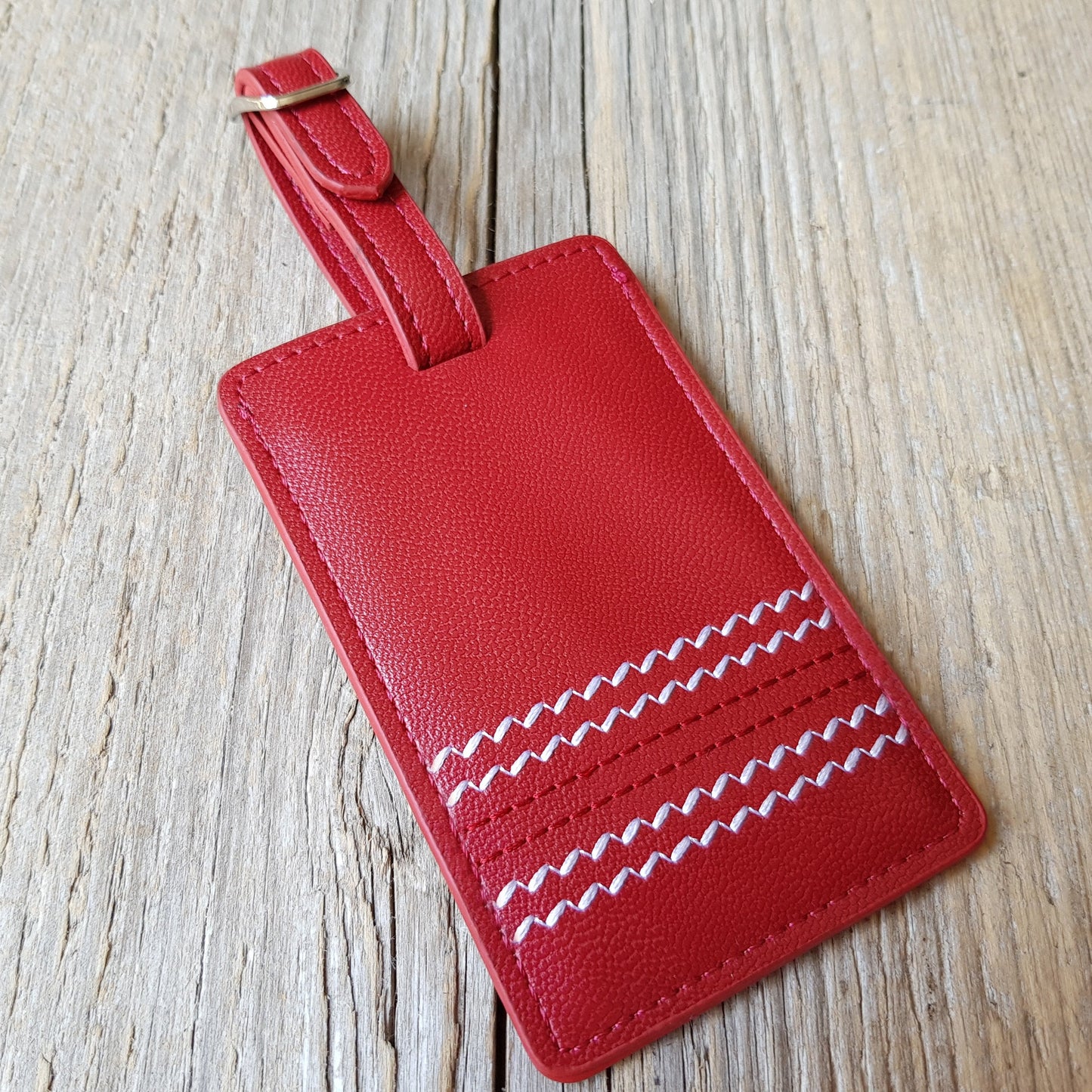 Cricket Red Luggage Tags Back View