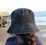 The SHADY GREY vintage washed Bucket Hat back | InventSports