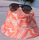 The SONIC PEACH Bucket Hat Sunglasses On Hat