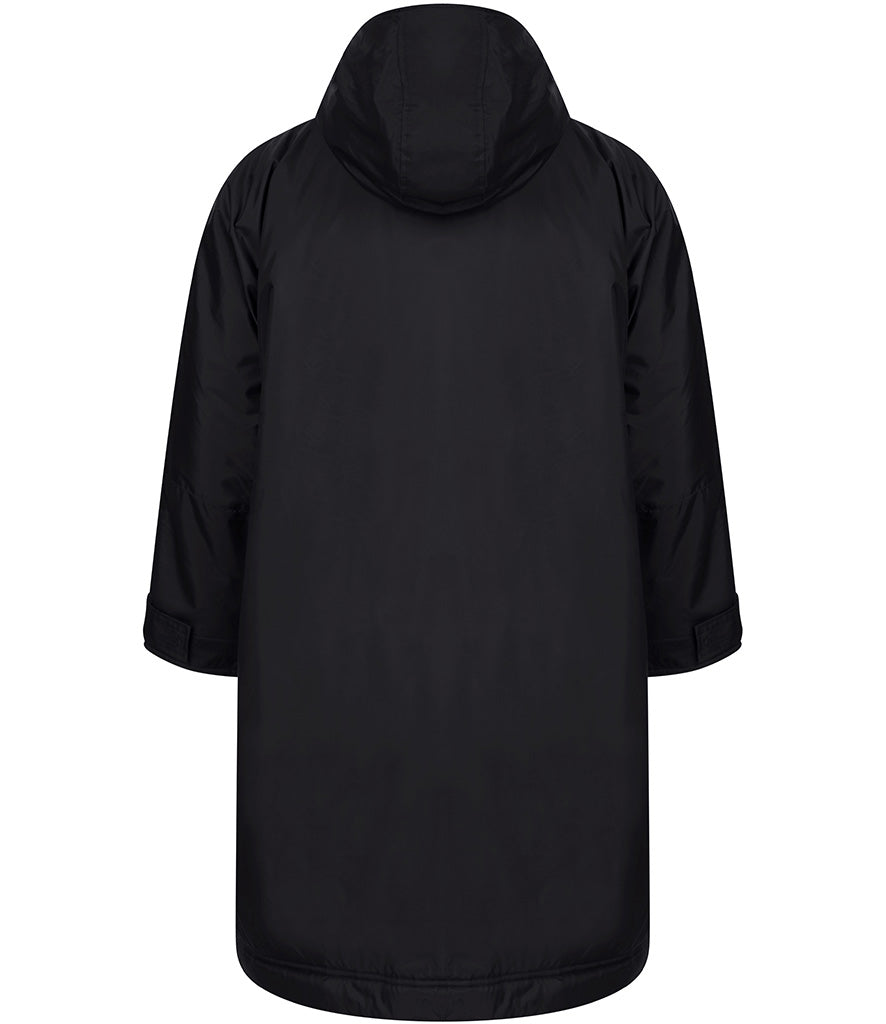 Kids Waterproof TORTUGA Poncho and Changing Robe with Sherpa fleece lining Back of poncho | Hood