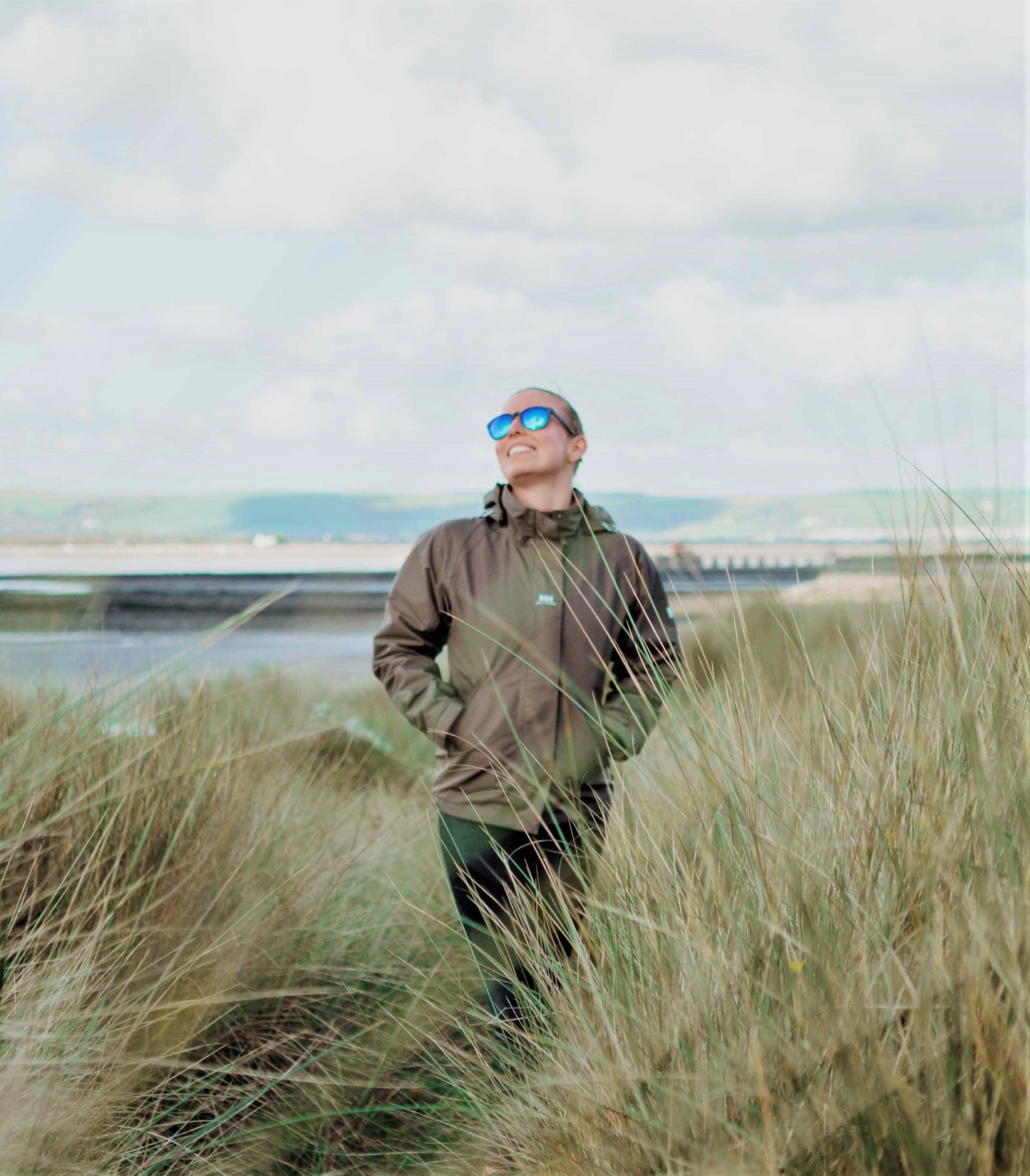 CRANTOCK SLATE Sunglasses by Waterhaul - Blue Mirror Lenses