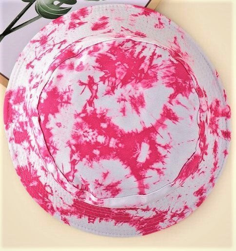 The FUSCHIA SHOCK Bucket Hat Top Down View