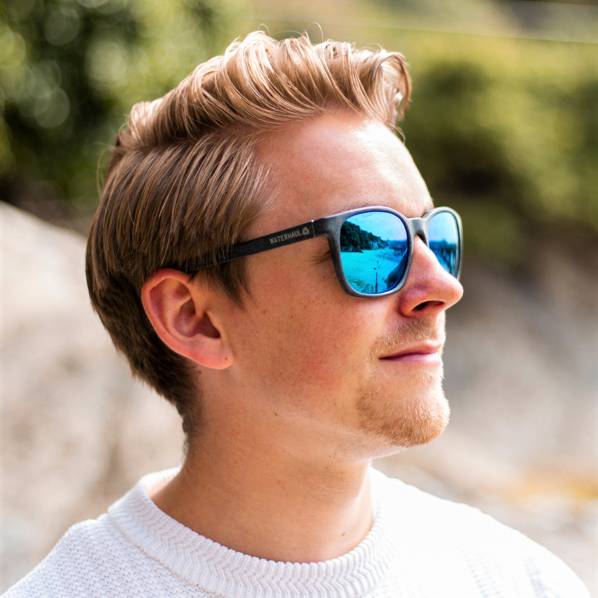 FITZROY SLATE Sunglasses - Blue Mirror Lenses Recycled Plastic
