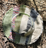 Beautiful Hemp & Cotton Unisex multicolour OUTBACK hat with a flexible, fringe brim