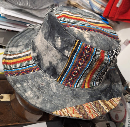 Beautiful pure Cotton and Gheri trim Unisex OUTBACK NEPALA COLOUR hat with a flexible, finished and lined brim