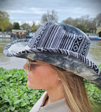 Unisex OUTBACK NEPALA MONO hat with a flexible, finished and lined brim. Beautiful pure Cotton + Gheri trim