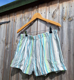 Green & Aqua SUMMER STRIPES Shorts