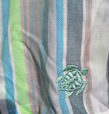 Green & Aqua SUMMER STRIPES Shorts