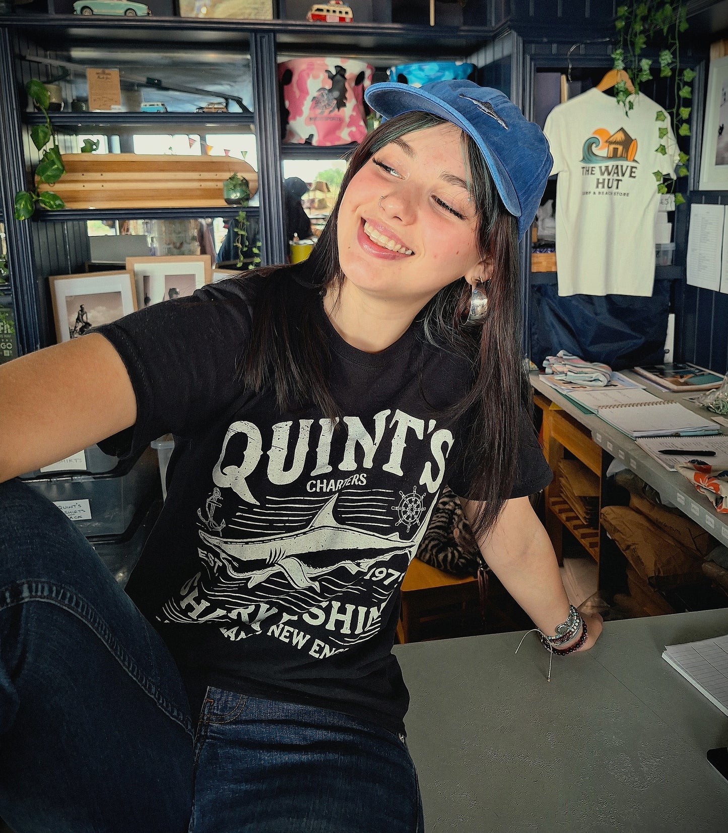 Pure Cotton QUINT'S T-Shirt in Black