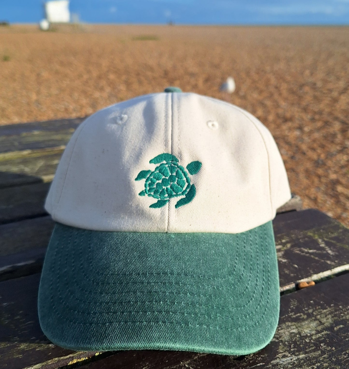 Two tone vintage washed TURTLE Baseball caps in 5 colours.  100% natural cotton