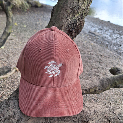 Solid colour vintage Corduroy TURTLE Baseball caps in 3 colours.  100% natural organic cotton