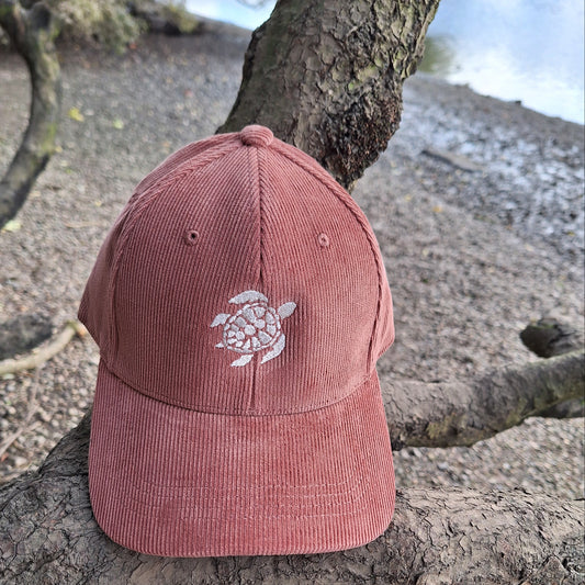 Solid colour vintage Corduroy TURTLE Baseball caps in 3 colours.  100% natural organic cotton