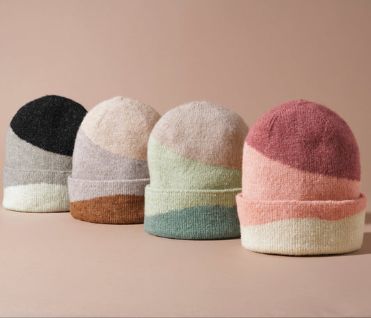 Winter Wave BEANIE HATS - Women's,  in 4 colour variations.  Recycled polyester