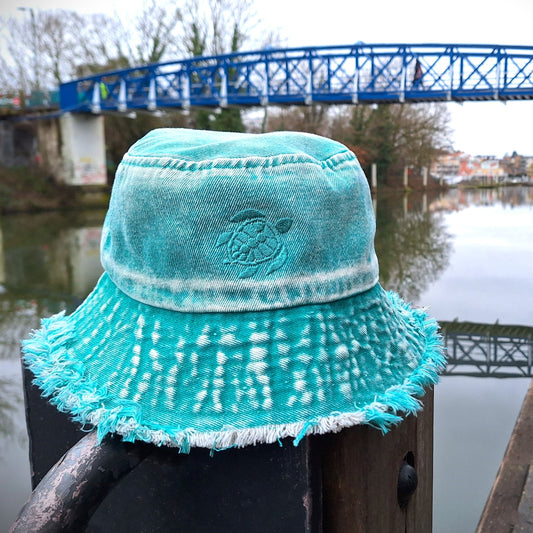 The DOLPHINIUM frayed Bucket Hat - stunning!