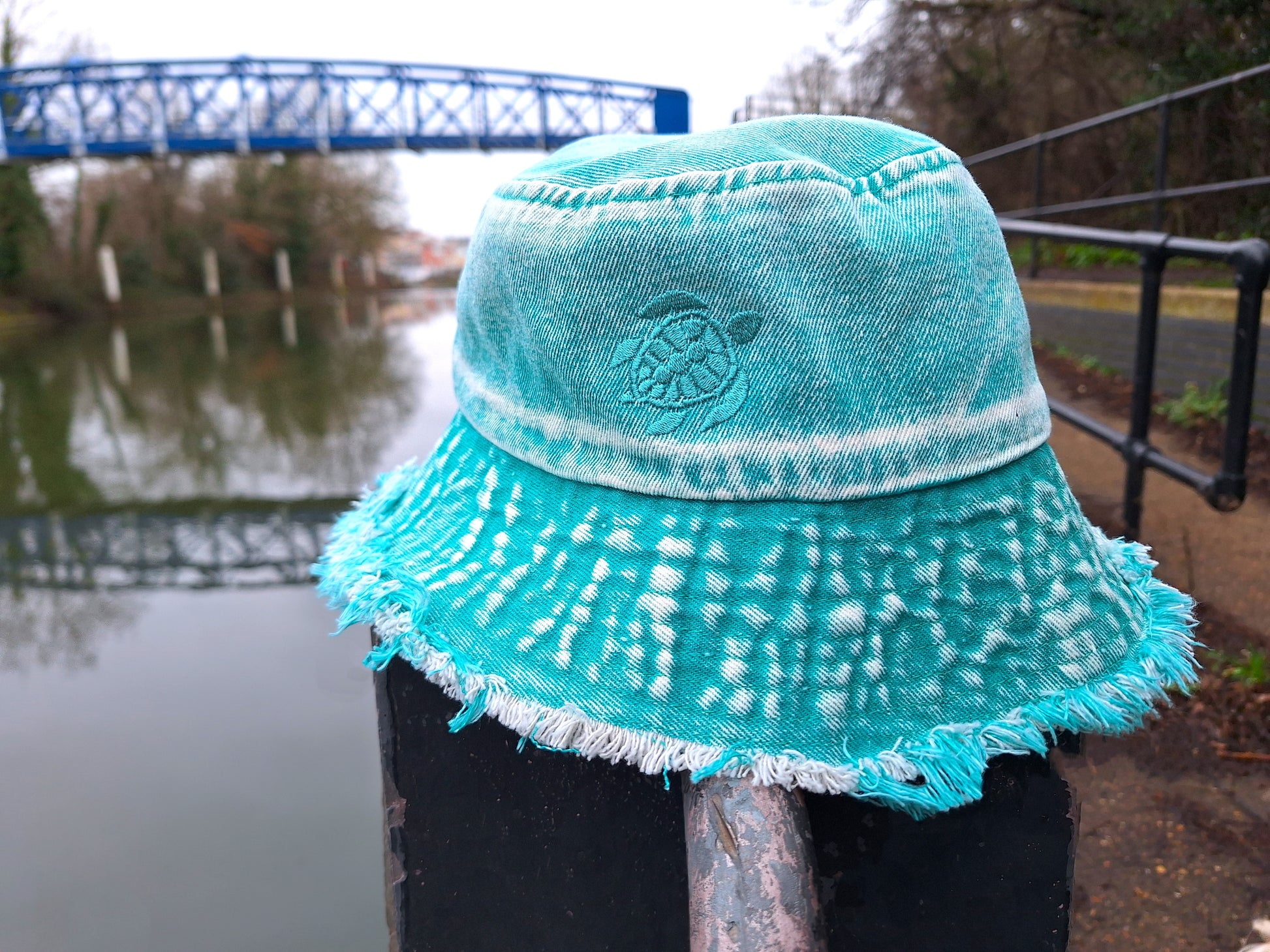 The DOLPHINIUM frayed Bucket Hat - stunning!