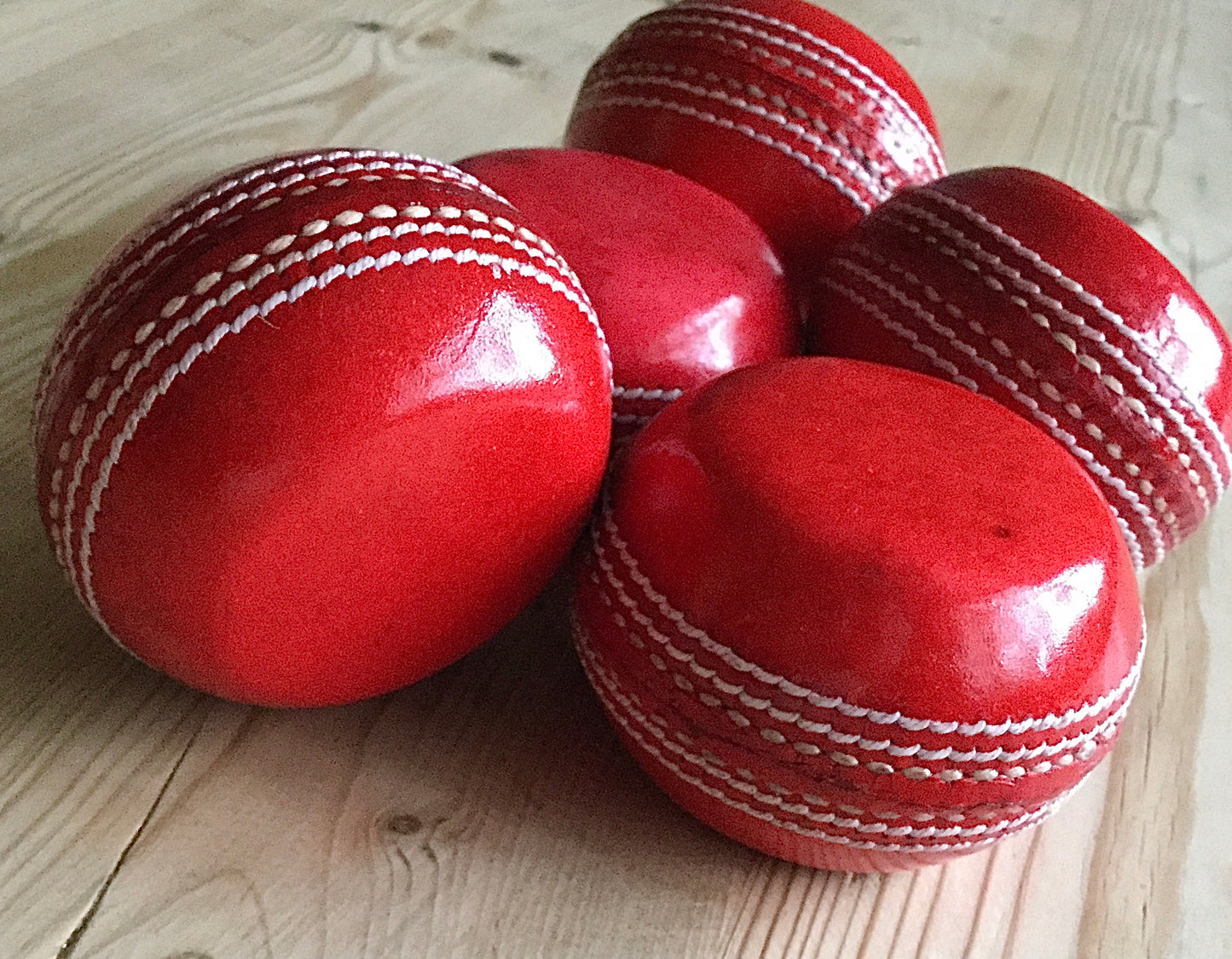 Flat sided Cricket Ball Paperweight / Desk ornament - real cricket stitching