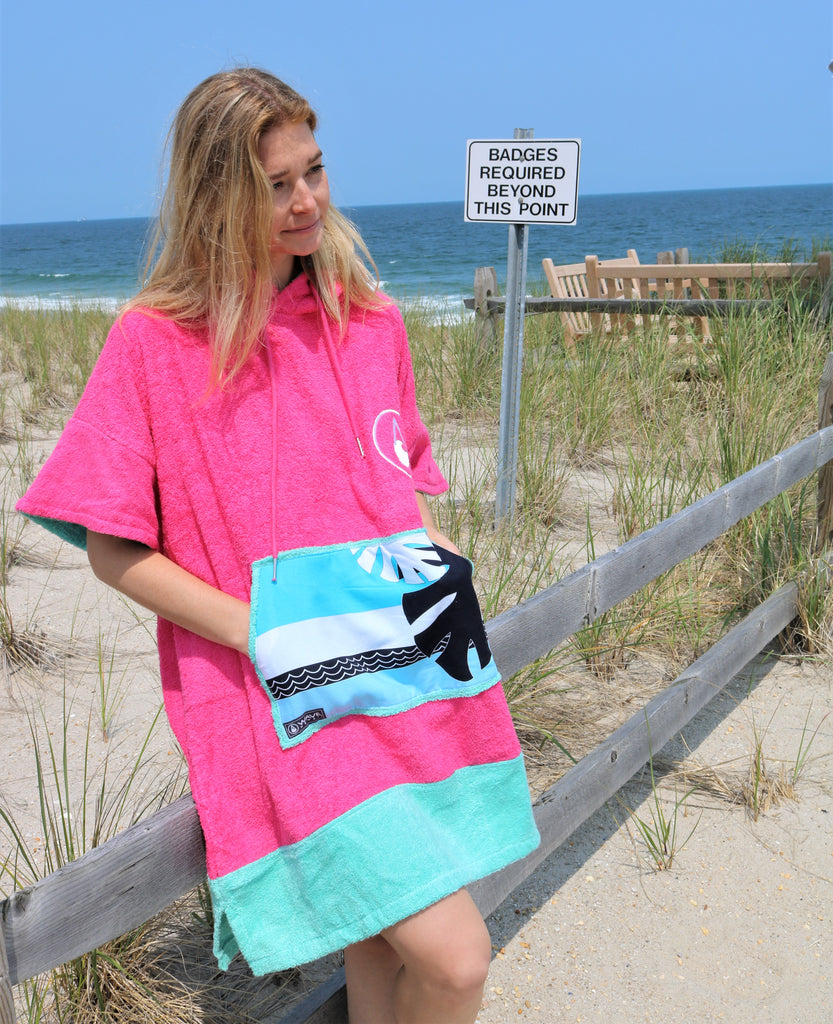Wave Style Poncho PINK WAVE