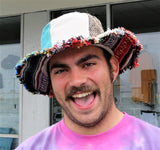 Beautiful Hemp and Cotton Unisex OUTBACK hat with a flexible, fringe brim