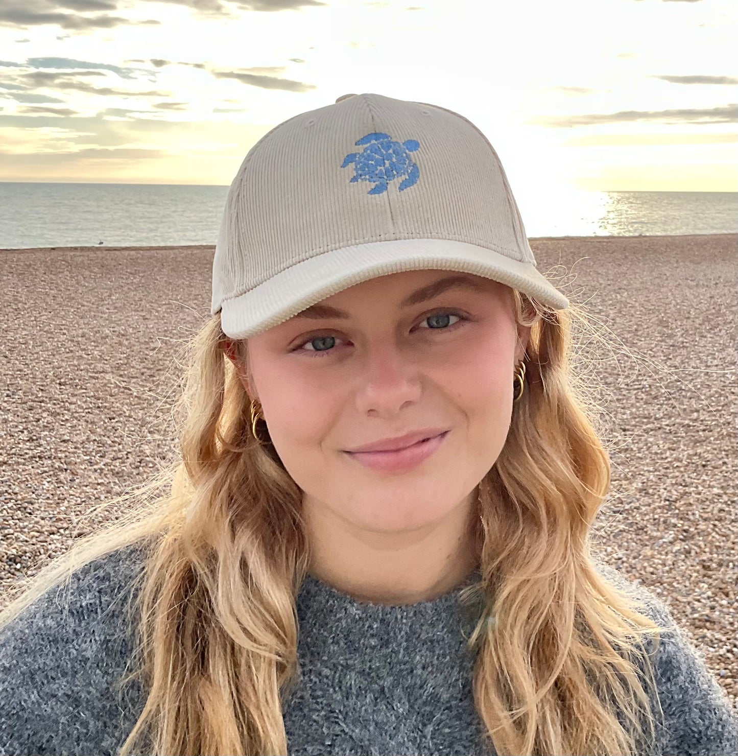 Solid colour vintage Corduroy TURTLE Baseball caps in 3 colours.  100% natural organic cotton