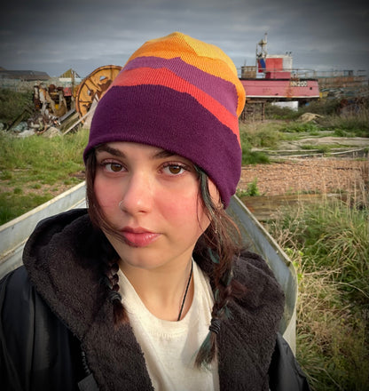 Winter Mountain BEANIE HATS -  in 4 great colour variations.  100%Recycled.