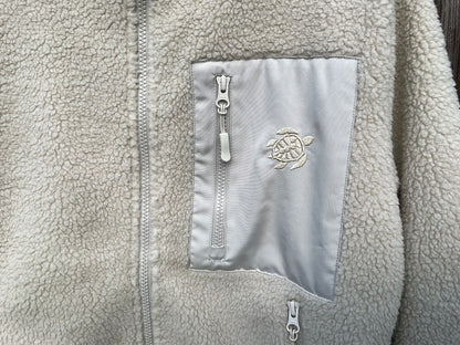 Recycled polyester Cream SHERPA FLEECE : Unisex Borg Style