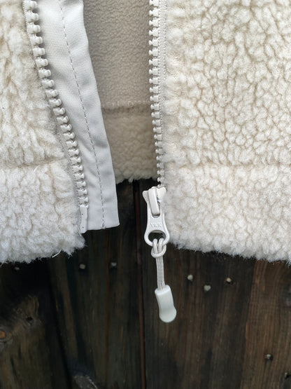 Recycled polyester Cream SHERPA FLEECE : Unisex Borg Style