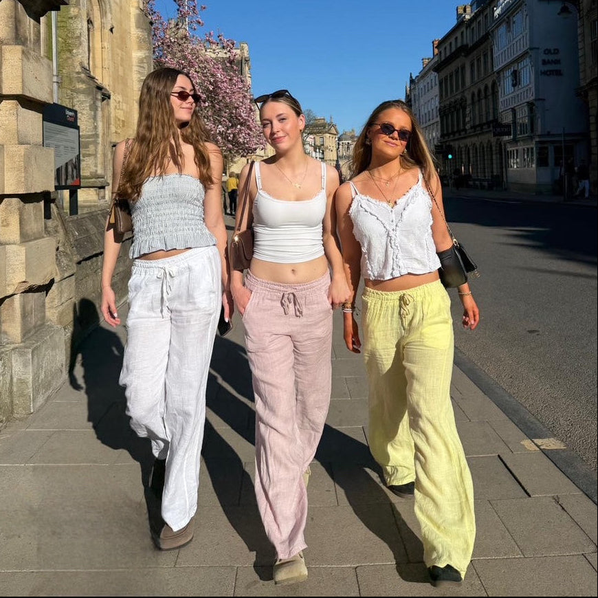 100% Pure Linen Trousers in 9 colours - made in Italy