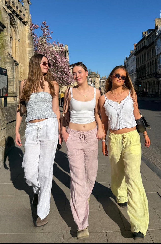 100% Pure Linen Trousers in 9 colours - made in Italy