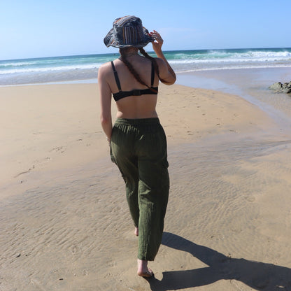 Unisex Fairtrade GREEN CARGO PANTS / TROUSERS