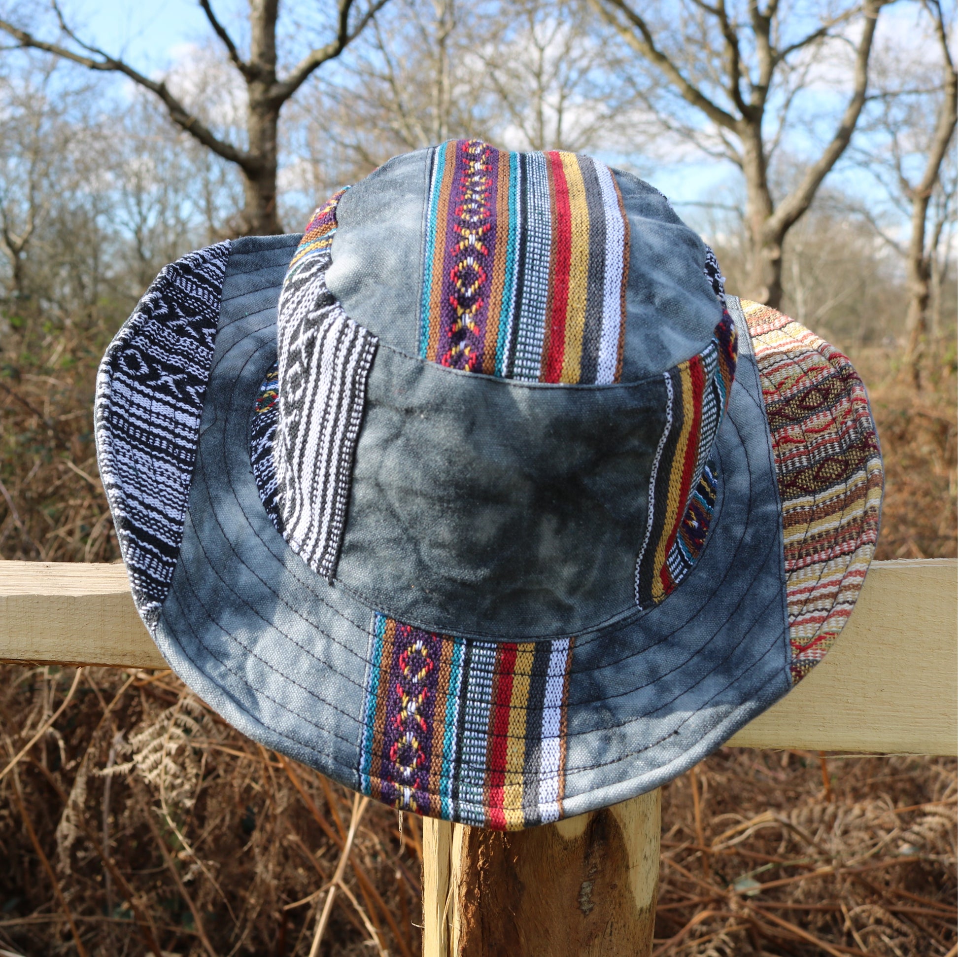 Beautiful pure Cotton and Gheri trim Unisex OUTBACK NEPALA COLOUR hat with a flexible, finished and lined brim