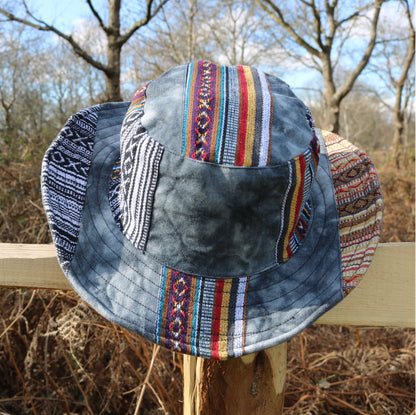 Beautiful pure Cotton and Gheri trim Unisex OUTBACK NEPALA COLOUR hat with a flexible, finished and lined brim