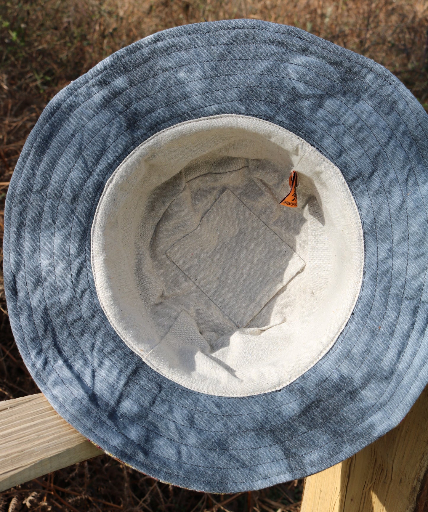 Beautiful pure Cotton and Gheri trim Unisex OUTBACK NEPALA COLOUR hat with a flexible, finished and lined brim