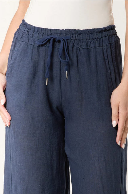 100% Pure Linen Trousers in 9 colours - made in Italy